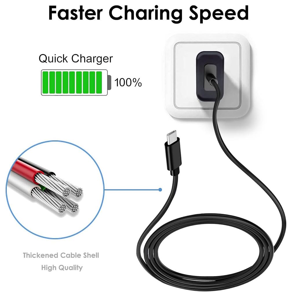 Replacement Samsung Smart tv Remote Control Charger Cord, USB C Charging Cable Adapter for Samsung Frame tv Remote, Solar Cell Voice/QLED Control