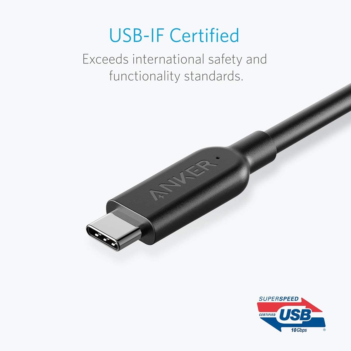Anker USB-C to USB-C 3.1 Gen 2 Cable (3ft) with Power Delivery, for iPhone 15Pro/15ProMax/15/15Plus Apple MacBook, Huawei Matebook, iPad Pro 2020