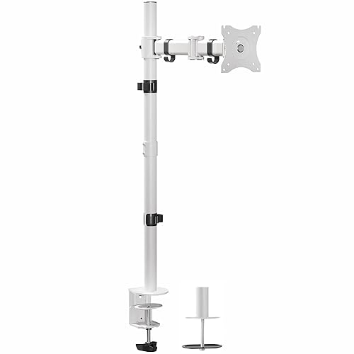 VIVO Single Monitor Desk Mount, Extra Tall Fully Adjustable Stand for 1 LCD Screen up to 32 inches, Ultra Wide Screens up to 38 inches, 22 lbs