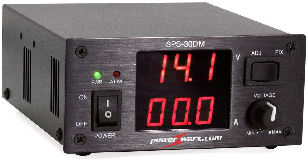 Powerwerx SPS-30DM Variable 30 Amp Desktop DC Power Supply with Digital Meters