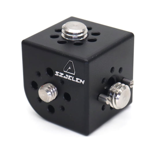 SZJELEN Camera 1/4 3/8” Thread Extension Side Panel?Square 3/8 Three-Side Expansion Block for Arri Red Sony Camera (Black)