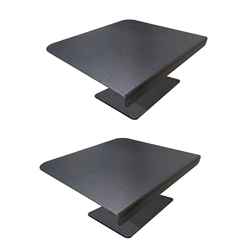 Steel Monitor Mount Reinforcement Plate Fits Most Monitor Desk Mount?for Fragile Tabletop Protection(Black, 2 Pack)