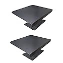 Steel Monitor Mount Reinforcement Plate Fits Most Monitor Desk Mount?for Fragile Tabletop Protection(Black, 2 Pack)
