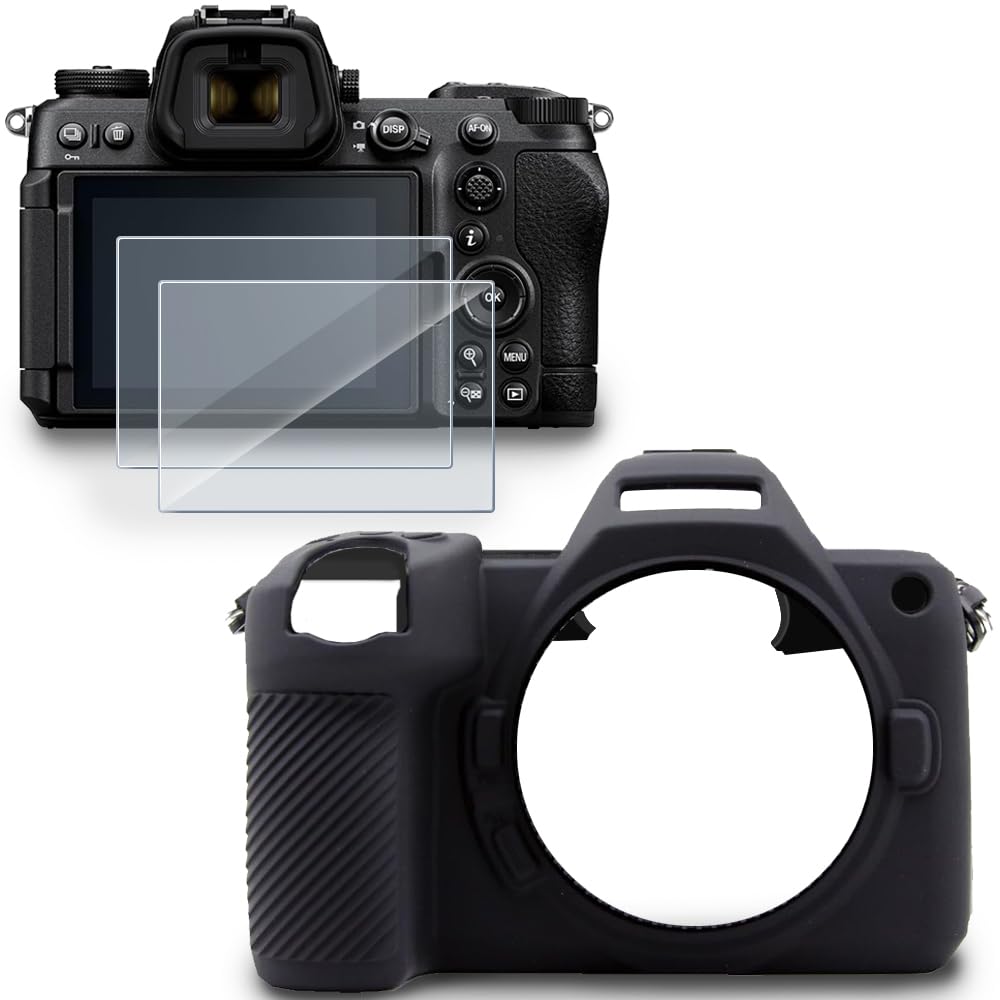 HUADU Screen Protector Compatible for Nikon Z6 III Z6III Camera,Tempered Glass Film Anti Scratch High Definition and Soft Silicone Case