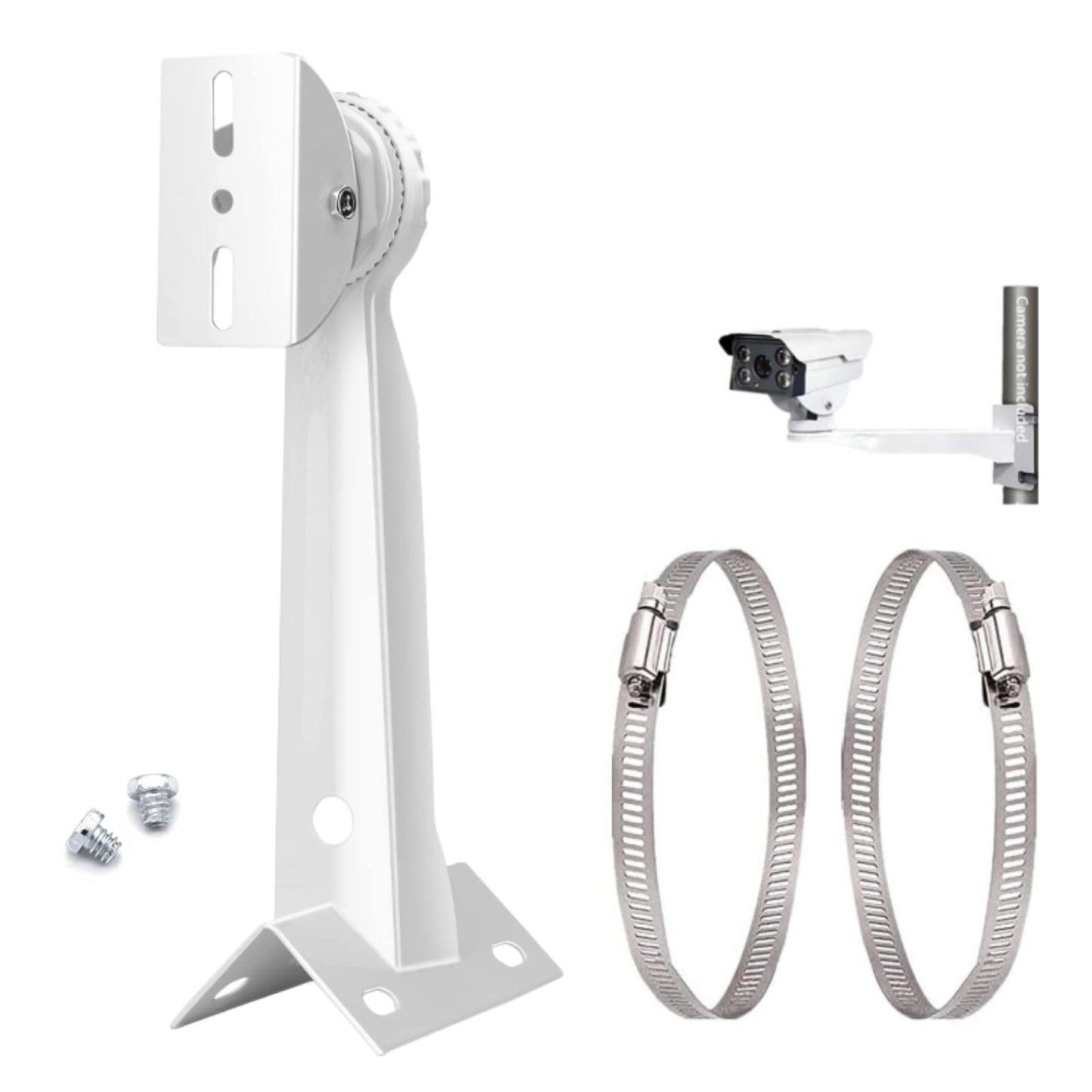 CTXSumTec Aluminum Alloy Corner Pole Mounting Bracket for Security Camera, Universal Wall Corner Mounting Bracket Holder Stand for Surveillance Camera