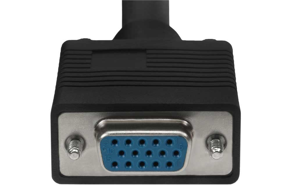 SF Cable, 10ft HD15 SVGA M/F Monitor Extension Cable with Ferrite Bead
