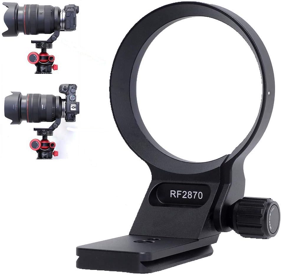 iShoot 74.5mm Metal Tripod Mount Ring Lens Collar Compatible with Canon RF 28-70mm f/2L USM, Lens Support Holder Bracket Bottom is Arca-Swiss Fit