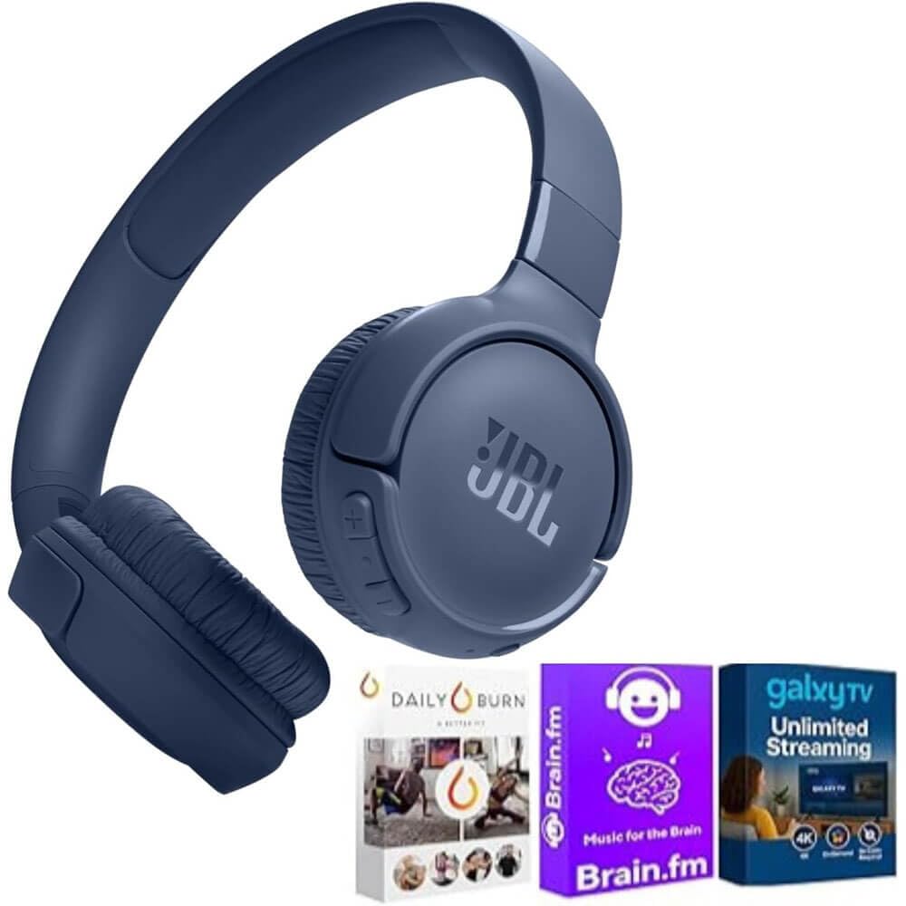 JBL Tune 520BT Wireless On-Ear Headphones, Up to 57H Battery Life and Speed Charge, Lightweight, Comfortable and Foldable Design, Hands-Free Calls…