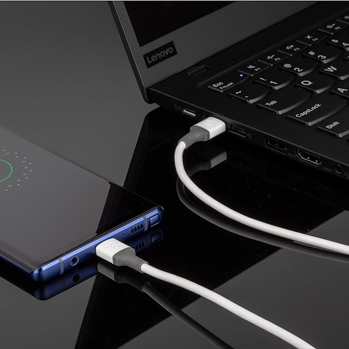 Scosche i34WG-SP Strikeline USB-A to MFI Certified Sync Charging Cable for Lightning Devices, 4 Feet, White/Gray