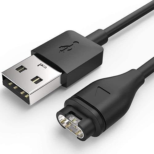 Zes Watch Charger Cable, Replacement USB Data Sync Charger Cable for Garmin Fenix 5 5S 5X 6 6S 6X Plus, Forerunner 935 945 45 245 Music, Approach S10