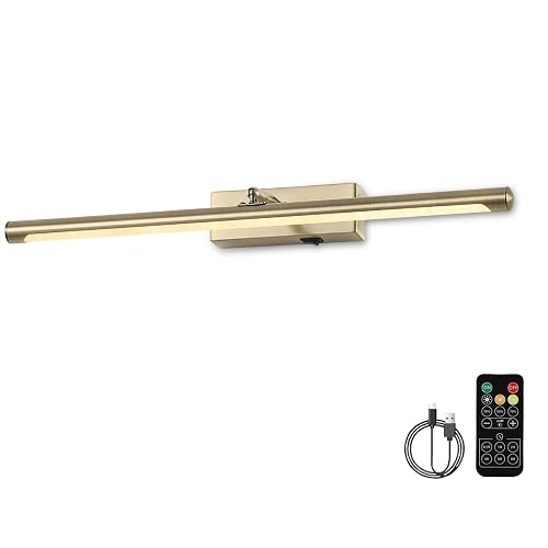 Kiloeye Picture Light for Wall Battery Operated, 20" Rechargeable Art Light with Remote and Timer for Painting, 9000mAh Wireless Wall Light