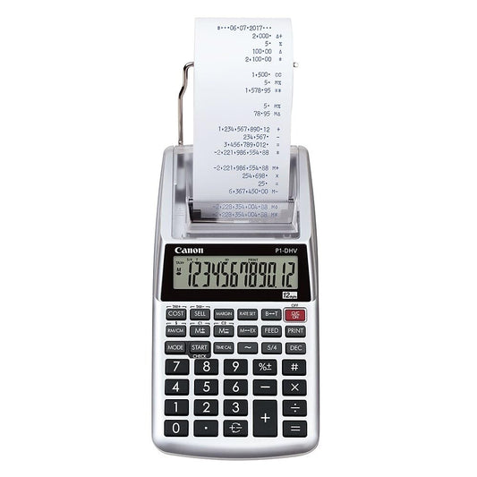 Canon P1-DHV-3 Printing Desktop Calculator, Sliver (2203C001), Silver