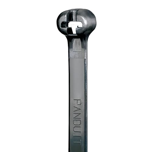 Panduit BT9LH-C0 Cable Tie, Metal Barb, Light Heavy, Weather Resistant Nylon 6.6, 30.7-Inch Length, Black (100-Pack)