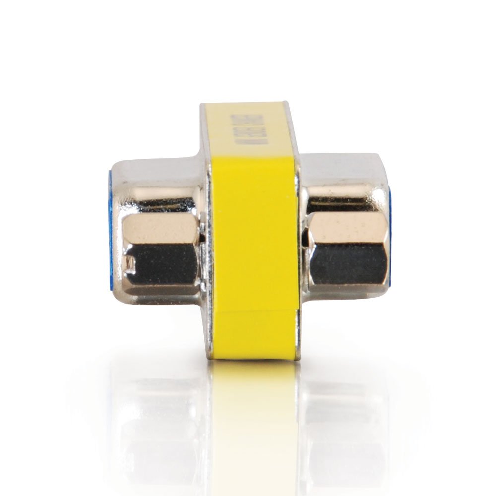 C2G 02781 DB9 F/F Serial RS232 Mini Gender Changer/Coupler, Nickel 1.5 Inch