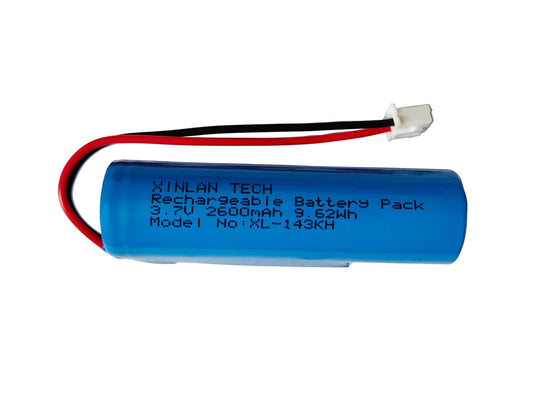 XINLANTECH 3.7V 2600mAh 18650 Rechargeable Li-ion Battery with Jst XH2.54/2P Connector Plug Wires for DIY Electronics, Toys, Lighting,Bluetooth…