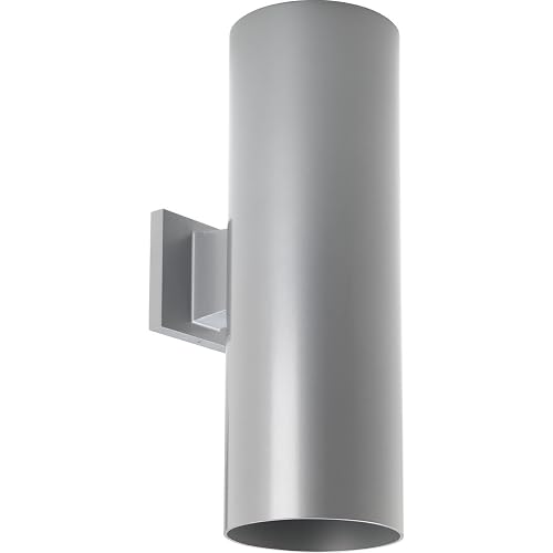 Progress Lighting 6-Inch Cylinder Outdoor Wall Sconce, 2-Light Modern Wall Mount Up and Down Lights, Interior and Exterior Lighting for Home or Porch