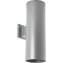 Progress Lighting 6-Inch Cylinder Outdoor Wall Sconce, 2-Light Modern Wall Mount Up and Down Lights, Interior and Exterior Lighting for Home or Porch