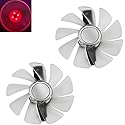 inRobert CF1015H12D GPU-Fan-Replacement for Sapphire Radeon Nitro+ RX 590 Graphics Card (2pcs White Fan with Red Light)