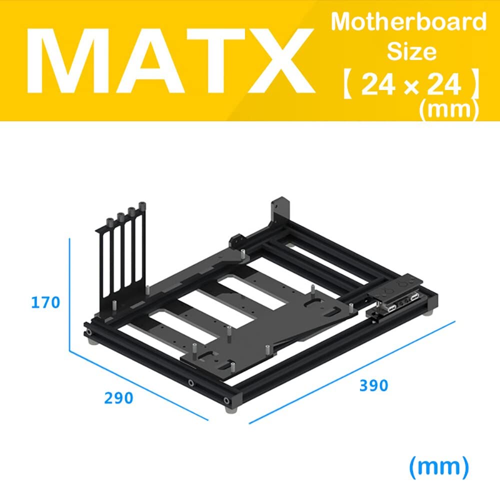 Aluminum Bracket PC Case Test Bench Open Air Computer Case for MATX Motherboard DIY Bare Frame MATX ITX Chassis Support Intel AMD Graphics Card