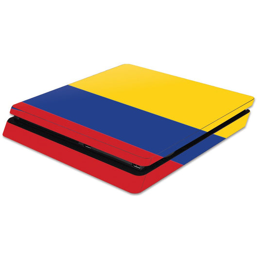MightySkins Skin Compatible with Sony PS4 Slim Console - Colombian Flag | Protective, Durable, and Unique Vinyl Decal wrap Cover | Easy to Apply