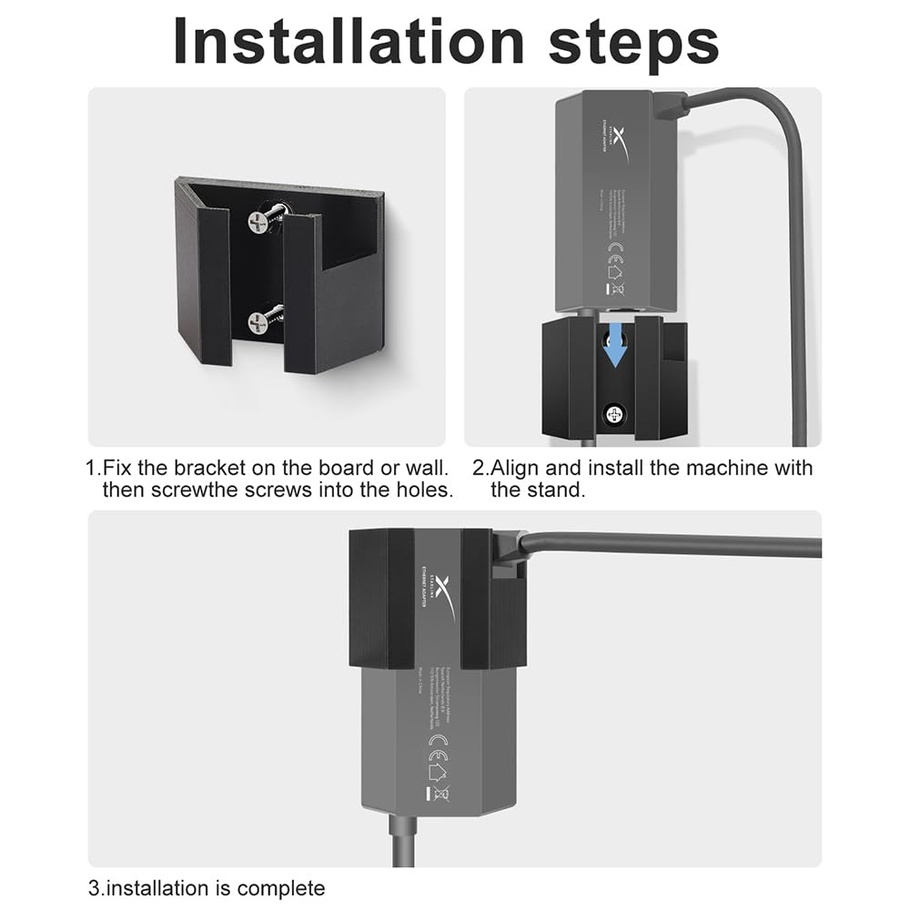 Fanrte for Starlink Router Ethernet Adapter Wall Mount,Starlink Internet Adapter Wall Brackets Mounting Kit for Star Link Ethernet Adap-TER, Space