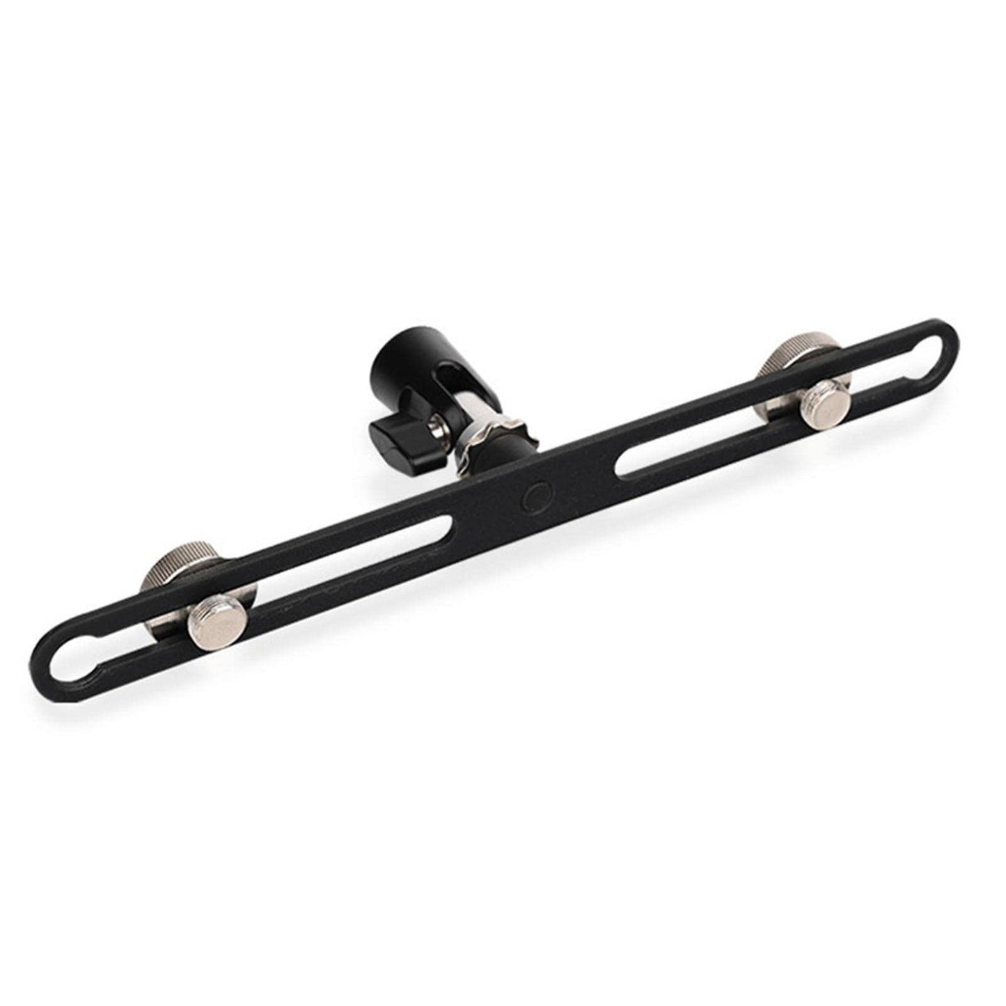 Generic Mas020, Adjustable Stereo Microphone Bar, with 5/8inch Screws, for Accommodates Two Microphones, Vocal Recording Press Conference Broadcasting