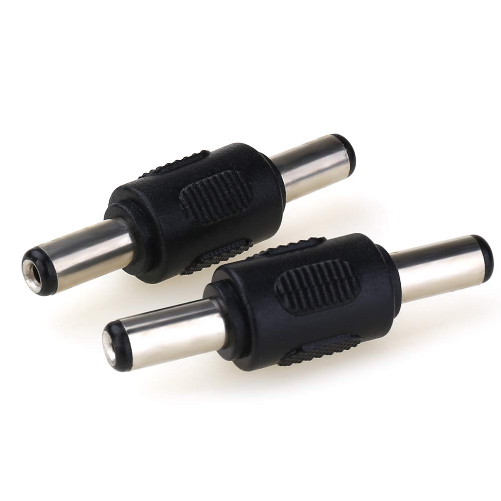 MOBOREST 12V 5.5mm x 2.1mm DC Power Connector Adapter, 12/24V Male to Male Power Jack Socket for Led Strip CCTV Security Camera Cable Wire Ends Plug