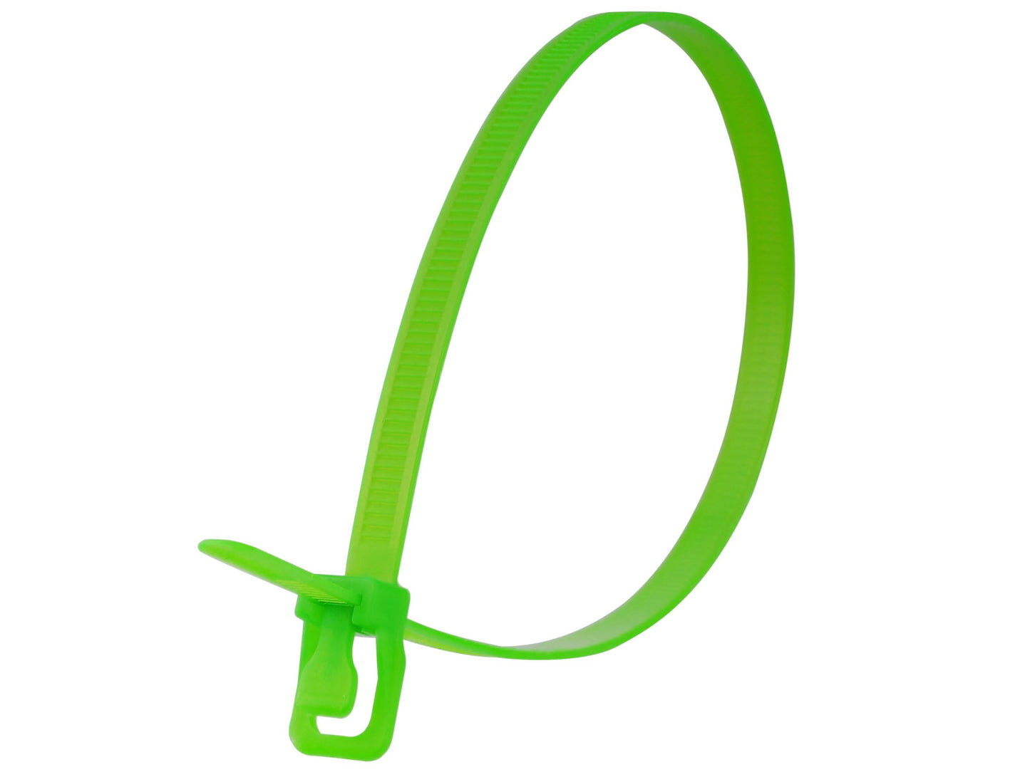 RETYZ WorkTie 24 Inch Fluorescent Green Releasable Tie - 10 Pack