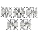 120mm Wire Computer Case Cooling Steel Fan Grill/Finger Guard - Black (Set of 5)