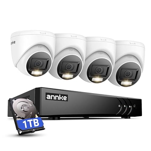 ANNKE 8 Channel Security Camera System, 8CH 3K Lite 5-in-1 DVR with 4X 1080P HD IP67 Weatherproof CCTV Cameras, Smart Dual Light, AI Motion Detection