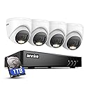 ANNKE 8 Channel Security Camera System, 8CH 3K Lite 5-in-1 DVR with 4X 1080P HD IP67 Weatherproof CCTV Cameras, Smart Dual Light, AI Motion Detection