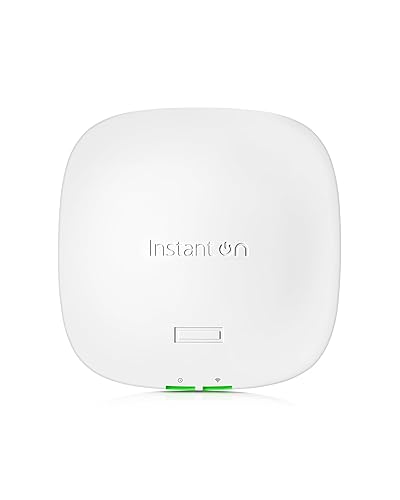 HPE Networking Instant On Access Point AP21 2x2 WiFi 6 Indoor Wireless Access Point | Single-Room, Secure, Smart Mesh Support | Power Source Not