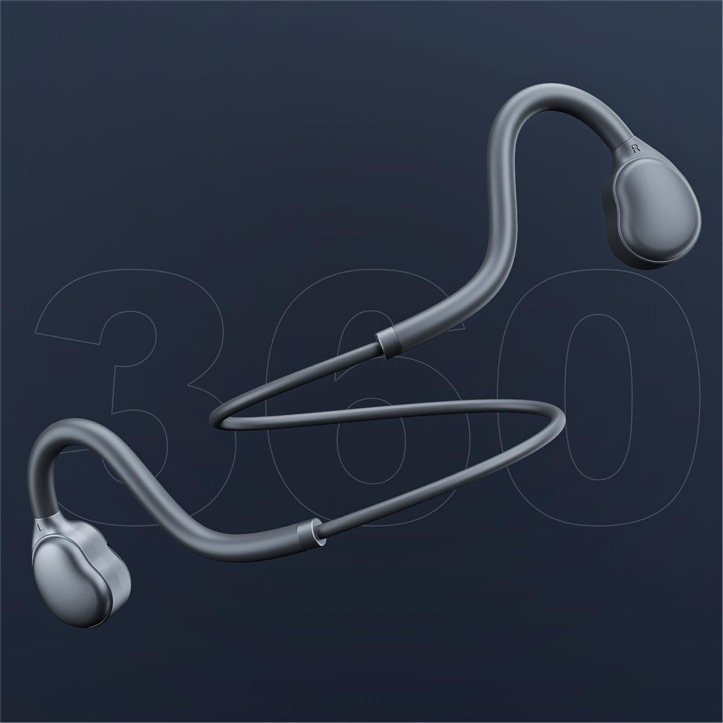 GZCRDZ Bone Conduction Earphones,USB Wired Earphones with Microphone, Open Headphone, Suitable for Computers and Gaming Consoles