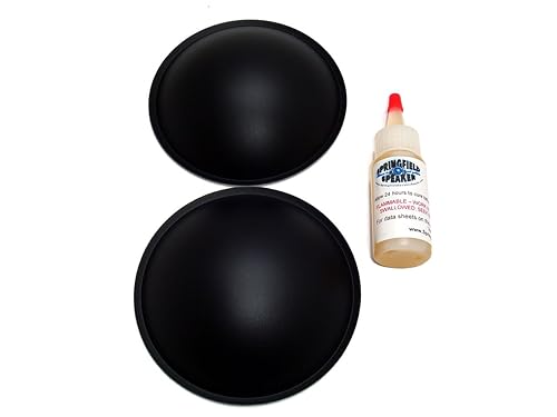 Springfield Speaker 4.5" Poly Dome Speaker/Subwoofer Dust Cap Kit - with Adhesive - Compatible with Voice Coils up to 3"