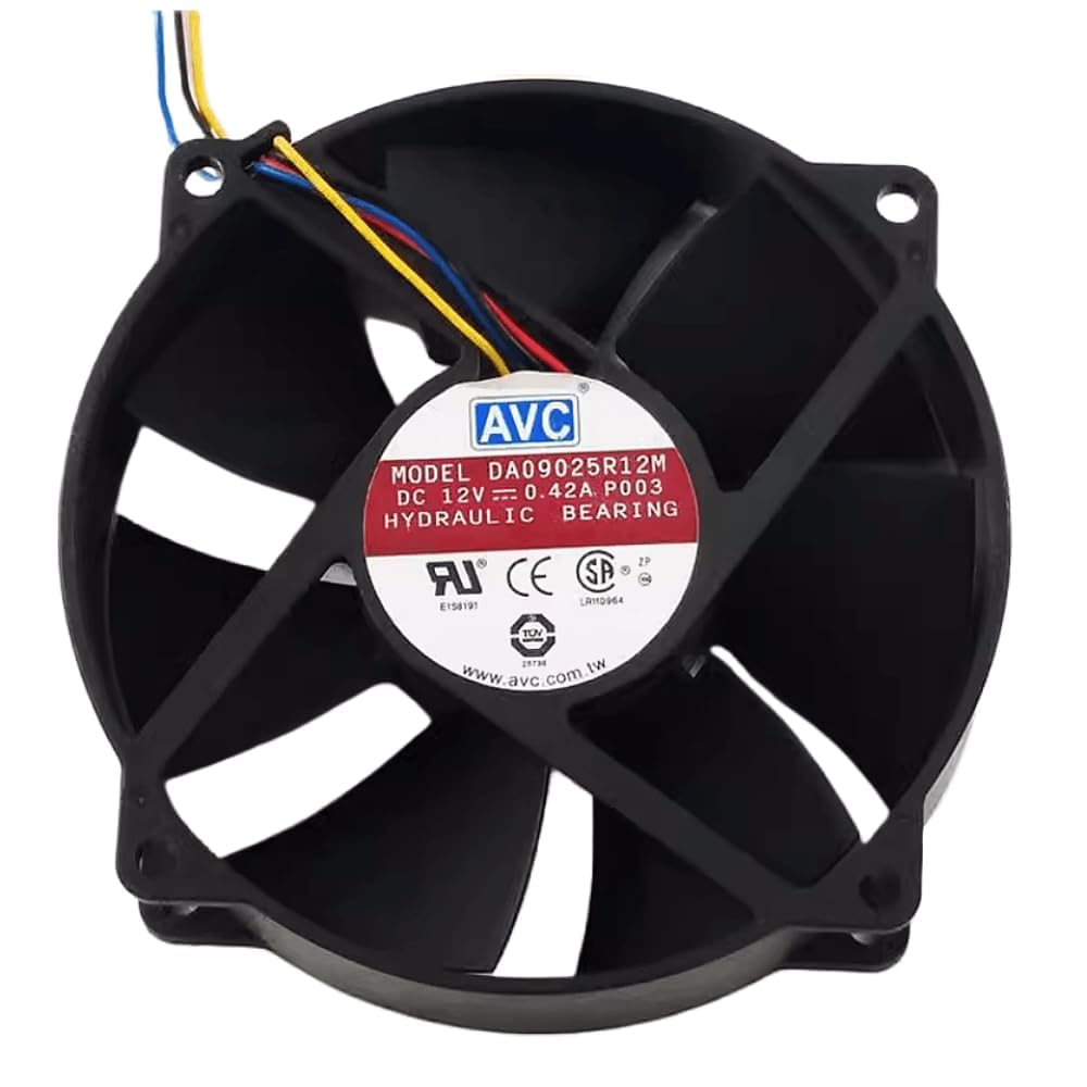 for DA09025R12M 12V 0.42A 9CM 9025 90X90X25MM 4-Wire Cooling Fan