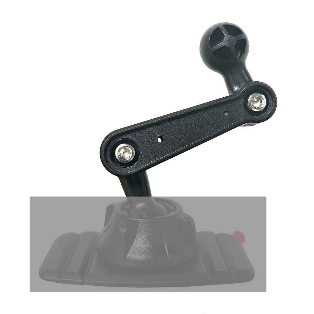 ThtRht 2 Pack 17mm Double Sided Ball Mount Arm 4'' Extension Rod Joint Connector Adapter Swirl Head for Garmin GPS Car Phone Holder Clamp Cellphone