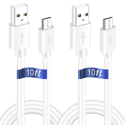 SIOCEN 2PCS 10FT USB Power Extension Cord Compatible with Wyze-Cam, WyzeCam Pan,Yi Cam,YI Dome Home Camera,Oculus Go,Kasa,Nest Cam,Netvue,Blink,Furbo