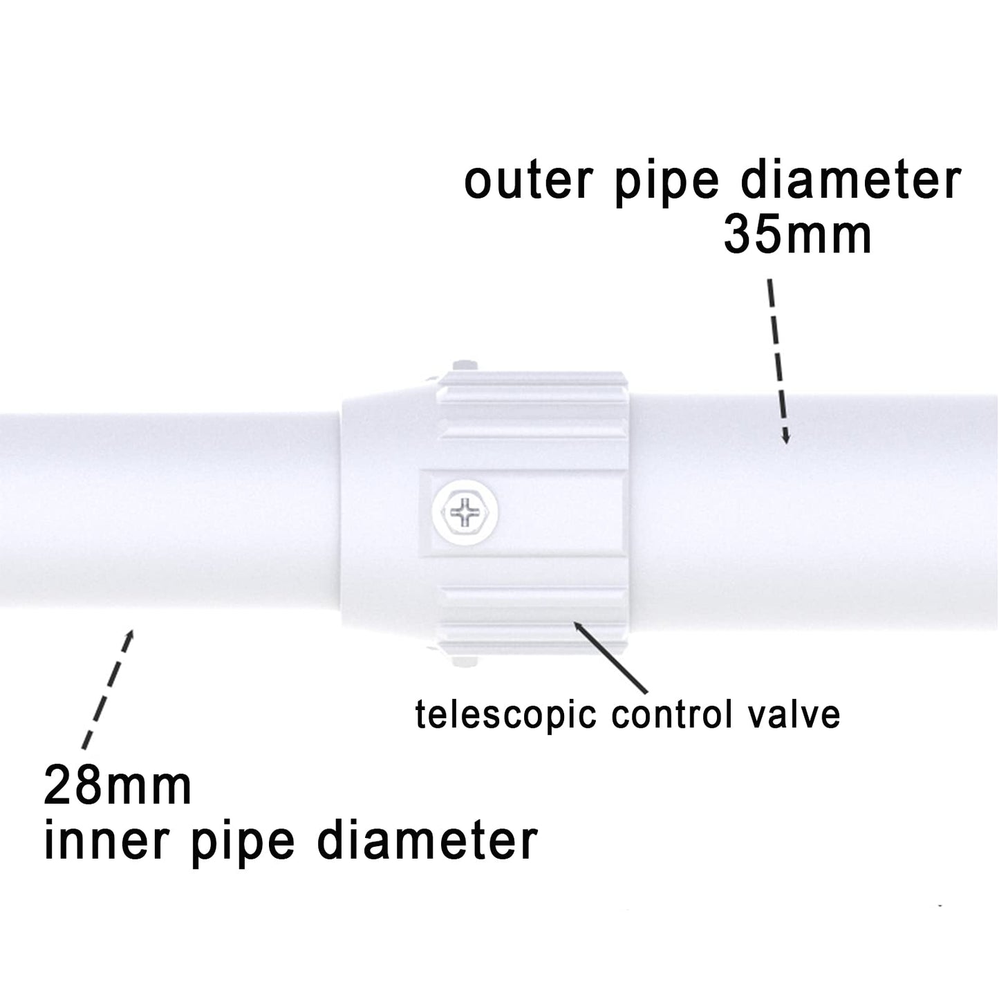 WiTi Extendable Mounting Pole for Security Surveillance Cameras,15.7-23.6 inch Adjustable Ceiling Mount Bracket for CCTV IP Camera,Outdoor Indoor