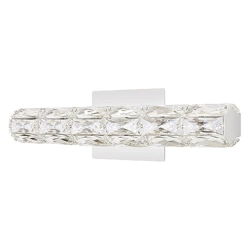 Keighley 18 in. Chrome LED Crystal Vanity Light Bar