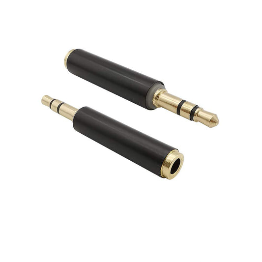 VizGiz 2 Pack TRRS to TRS Adapter 3.5mm Plug Jack 1/8'' Connector Converter for Phone Earphone Headphone Earbuds Microphone 4 Pole to 3 Pole Computer