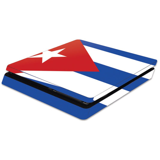 MightySkins Skin Compatible with Sony Playstation 4 Slim PS4 wrap Cover Sticker Skins Cuban Flag