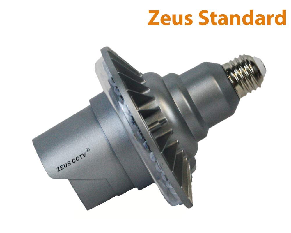 ZEUS CCTV Floodlight Surveillance Camera Standalone Kit with 4CH NVR System + 4 Twist in Flood Light Cameras Complete Install Kit (Proudly Assembled