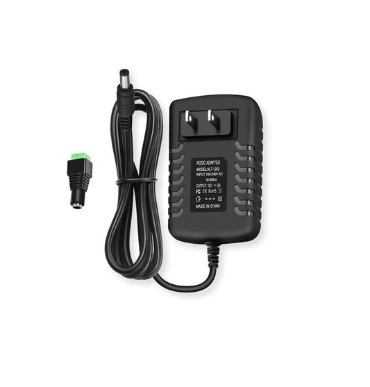 12V DC Power Supply 2A 2000mA Universal AC Adapter, 100-240 50/60Hz Adapter to 12 Volts 2Amp Transformer, DC 12V Power Cord, 5.5mm x 2.5mm Plug, & 1…