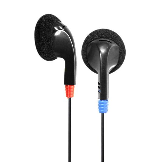 HamiltonBuhl HA‑BUD Ear Bud Headphones - In‑Ear Stereo Earbuds with 4 ft Cord, Soft Foam Cushions, 3.5mm Right‑Angled Plug - Classroom, Testing…
