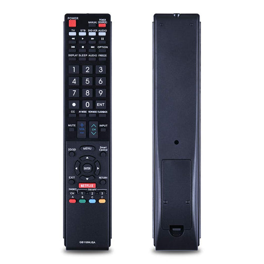 GB118WJSA Replacement TV Remote Control for Sharp Television Fit for Sharp AQUOS TV GB004WJSA GB005WJSA GA890WJSA GB105WJSA GA935WJSAE