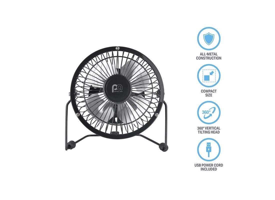 Perfect Aire 1pafd4 Table Fan, Black