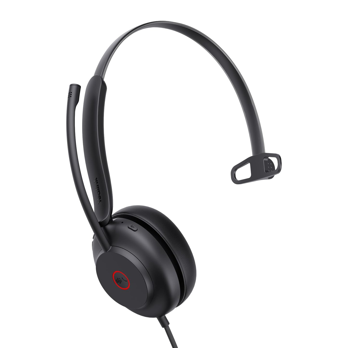 Yealink UH35 USB Headset with Microphone,Mono Wired Headset with Noise Cancelling Mic,Computer Headset Teams Certified,for Home Office Online Meeting