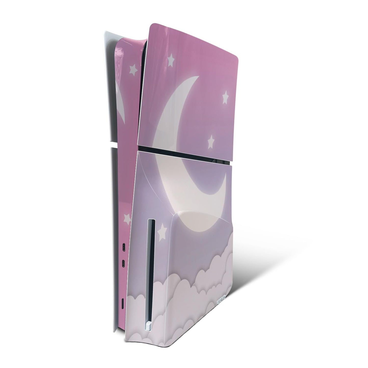 MightySkins Skin Compatible with PlayStation 5 Slim Disk Edition Console Only - Baby Moon | Protective, Durable, and Unique Vinyl Decal wrap Cover |