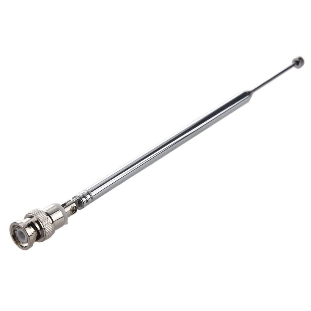 E-outstanding 7 Section Telescopic BNC Male Swivel Antenna,for TV FM Radio Scanners Remote Receivers,and Other Electronics Products