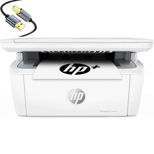 HP Laserjet MFP M140we Wireless All-in-One Monochrome Laser Printer and Bonus 6 Months Instant Ink, White - Print Copy Scan - 21 ppm, 600 x 600 dpi